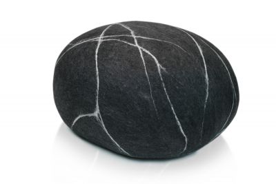 Stone No. 5 M Sitzkissen Marmor schwarz Fivetimesone